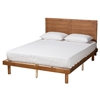 Baxton Studio Daina Mid-Century Modern Ash Walnut Finished Wood Queen Size Platform Bed